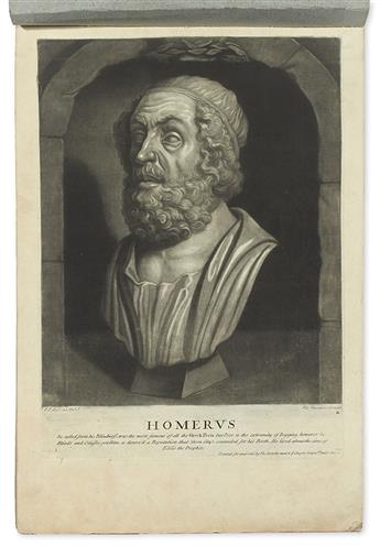 (PHILOSOPHERS.) Bowles, Thomas; publisher. Suite of twelve fine mezzotints depicting busts of philosophers from antiquity,